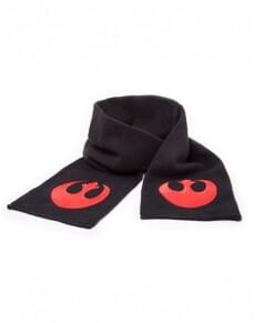 Black Scarf with Red Rebel Alliance Star Wars Logo