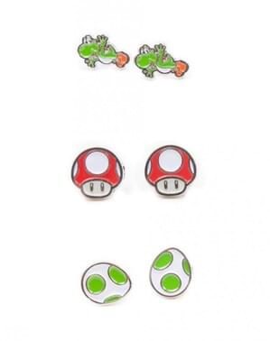 Set de pendientes de Mario Bros