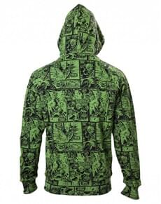 Hulk Marvel comic style printed hoodie for adults