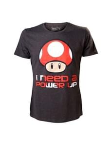 Black Red Mushroom Super Mario Bros t-shirt