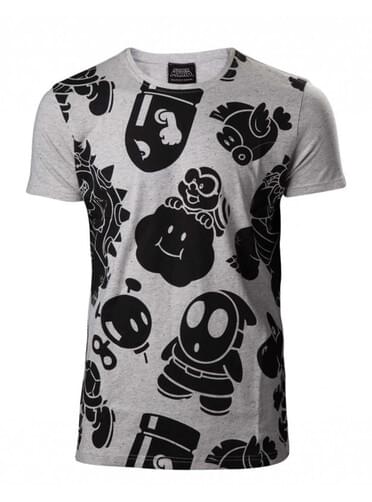 T-shirt de vilões Mario Bros