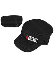 Military cap with stitched Green Day logo for adults