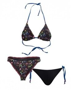 Black Super Mario Bros bikini kit for women