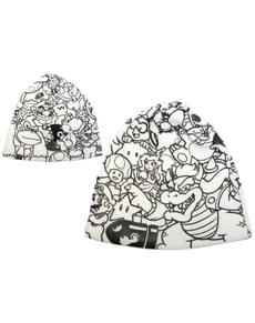 White woollen Mario Bros characters beanie for adults