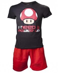 Pyjama Mario Bros 'I Need a Power Up' pour homme