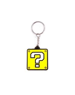 Porta-chaves de ponto de interrogação Mario Bross