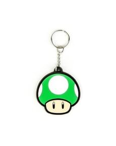 Rubber Mushroom 1Up Mario Bros keychain