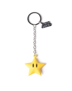 Porta-chaves de estrela Mario Bross 3D