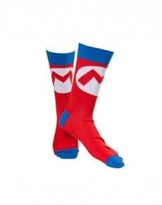 Adult's Red Super Mario Logo Socks