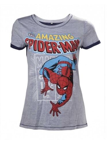T-shirt de Homem-Aranha cinzenta para mulher
