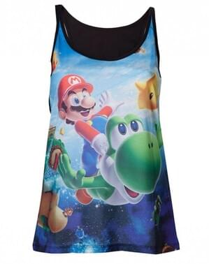 Super Mario Bros ve kadınlar için Yoshi tişört