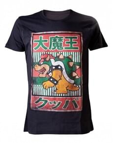 Men's Black Nintendo Bowser Kanji T-Shirt