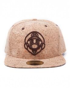 Brown Super Mario cap with stitched character for adults