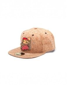 Gorra de Mario Bros pixelado efecto corcho