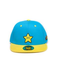 Berretto stella Super Mario azzurro e giallo per adulto