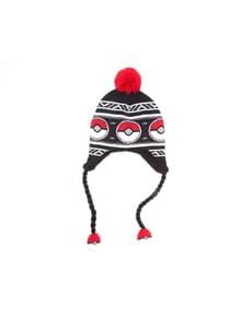 Pokeball from Pokémon beanie with tassels for adults