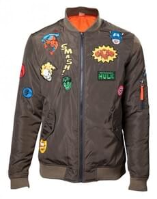 Men's Jacket with Marvel Superhero Patches