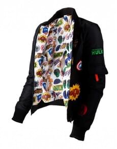 Women's Jacket with Marvel Superhero Patches