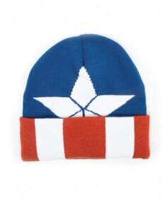 Captain America beanie with shield badge for adults
