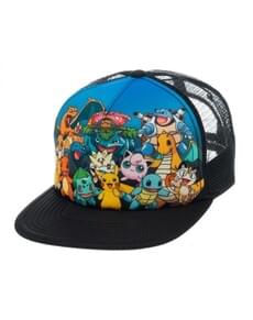 Black cap with Pokémon characters for adults