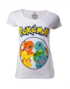 T-shirt Pokemon blanc pour femme