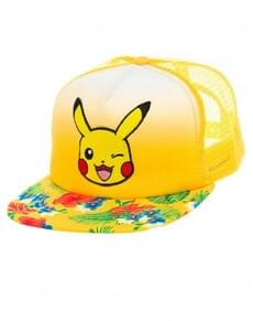 Gul Pikachu Hawaii Stil Caps for Voksne