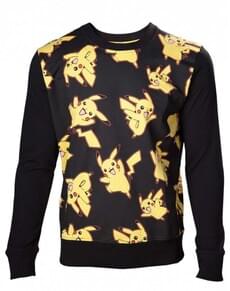 Sweat Pikachu noir pour adulte