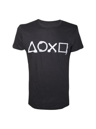 T-shirt de botões PlayStation preta