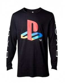 Men's Long-Sleeved Classic PlayStation Logo T-Shirt