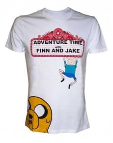 Pánský top Finn a Jake Čas na dobrodružství bílý