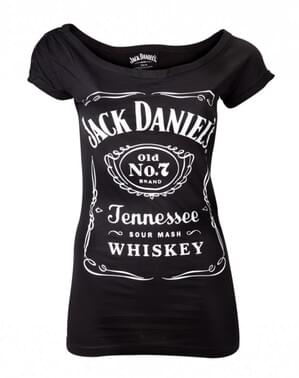 Klassisk sort Jack Daniel's t-shirt til kvinder