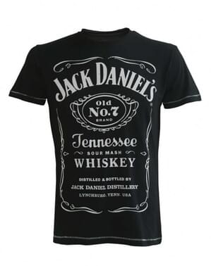 ब्लैक और ग्रे जैक डैनियल की टी-शर्ट