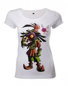 T-shirt de Majora's Mask branca para mulher