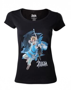 Kaos Hitam Zelda Breath Of The Wild untuk wanita