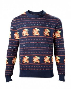 Blå Christmas Link jumper for menn