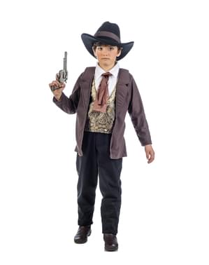 Costum de cowboy Far West deluxe pentru copii
