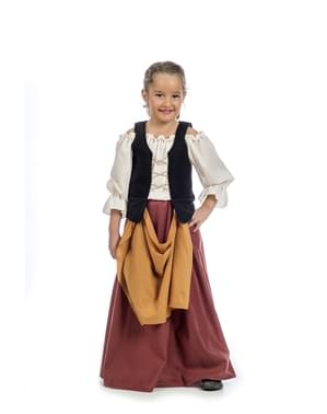 Fato de camponesa medieval para menina