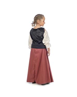 Fato de camponesa medieval para menina