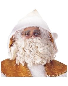 Parrucca e barba bianche per adulto
