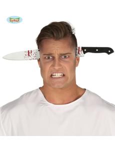 Bandolete de faca atravessada ensanguentada para adulto