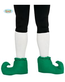 Groene elf schoenen gekrulde punt voor volwassenen