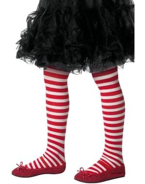 Червоні і білі Різдво ельф колготки для дітей