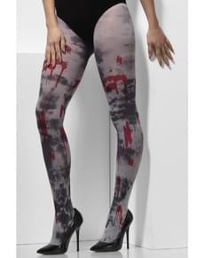 Collants de zombie ensanguentado para mulher