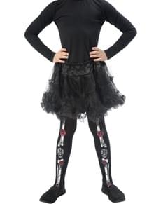 Collants de esqueleto Catrina para menina