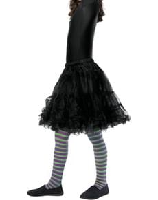 Collants de bruxa verdes e roxos para menina