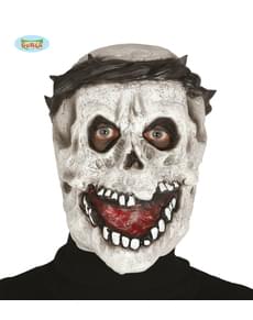 Masque tête de mort couronne d'épines en latex adulte