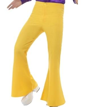 Pantalones de los 70 amarillo para hombre