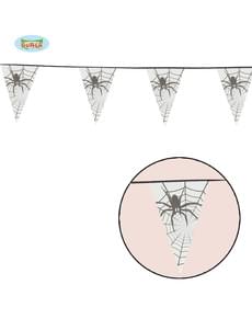 Banderole à fanions araignées en toile 6m