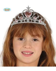 Coroa de princesa prateada para menina