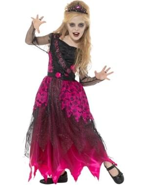 Fato de Rainha do baile gótica para menina